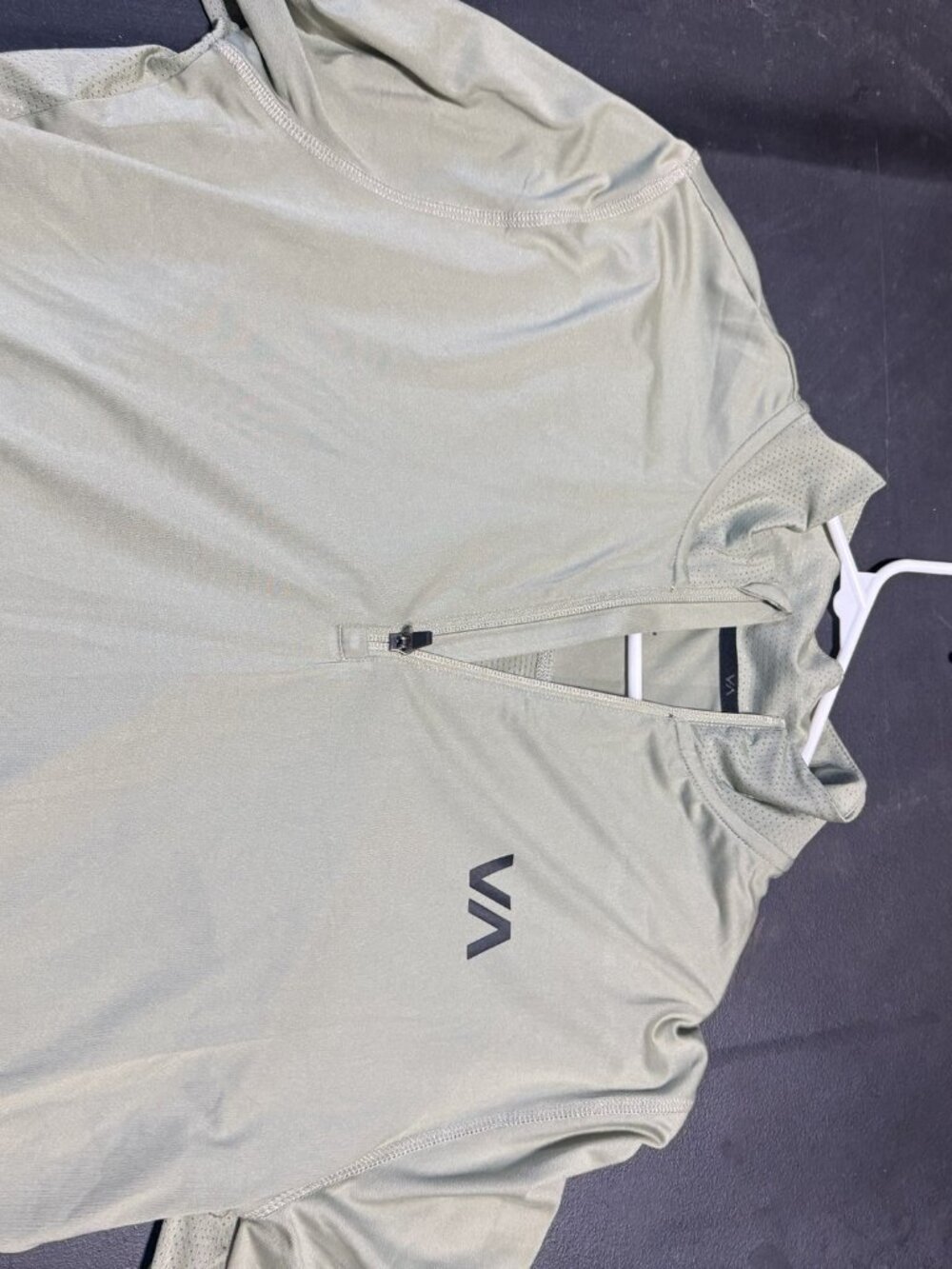 RVCA VA Sport Men's 1/4 Zip Pullover Sage Green Size L - Picture 1 of 3
